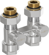 Mexen radiátorový ventil duální DN50, rovný 1/2"x16 mm, nikl - W912-016-01