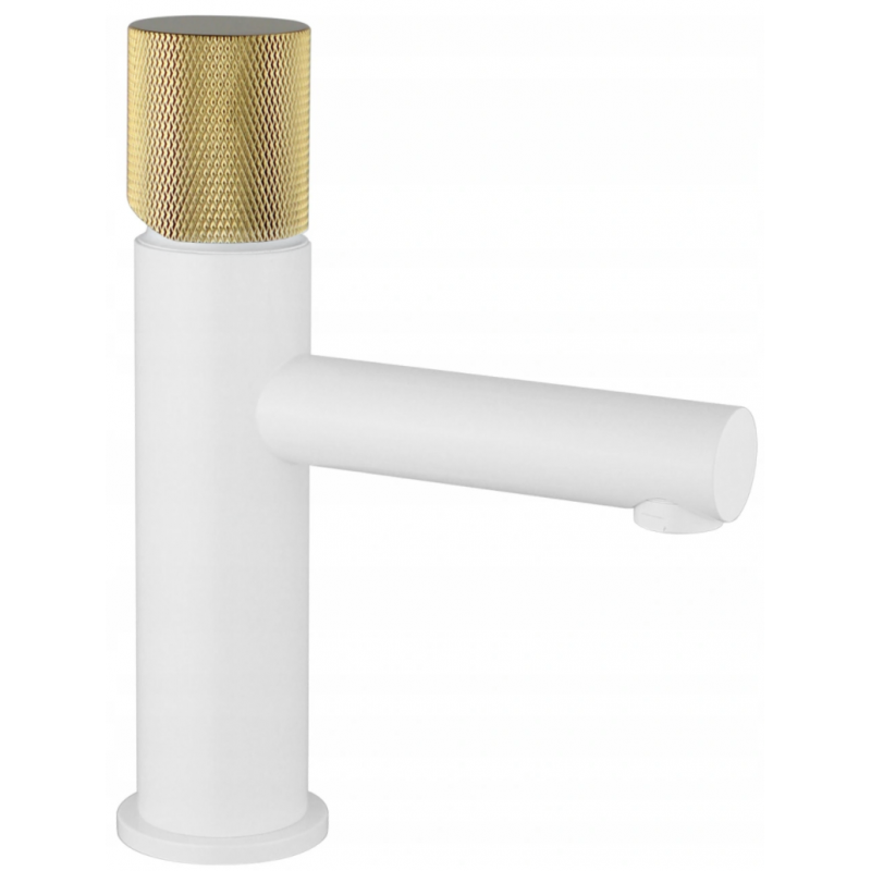 Mexen Elba One baterie umyvadlová, bílá/zlatá - 74101-25