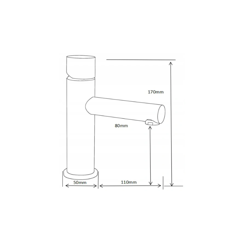 Mexen Elba One baterie umyvadlová, černá/zlatá - 74101-75