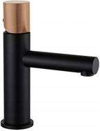 Mexen Elba One umyvadlová baterie, černá/růžově zlatá - 74101-76