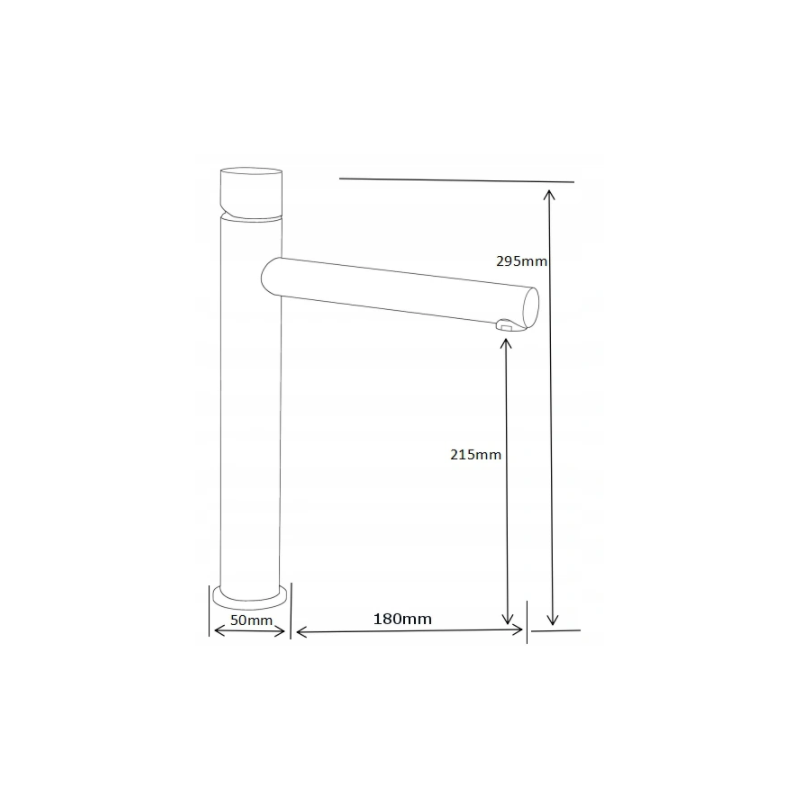 Mexen Elba One vysoká umyvadlová baterie, grafit - 74111-66