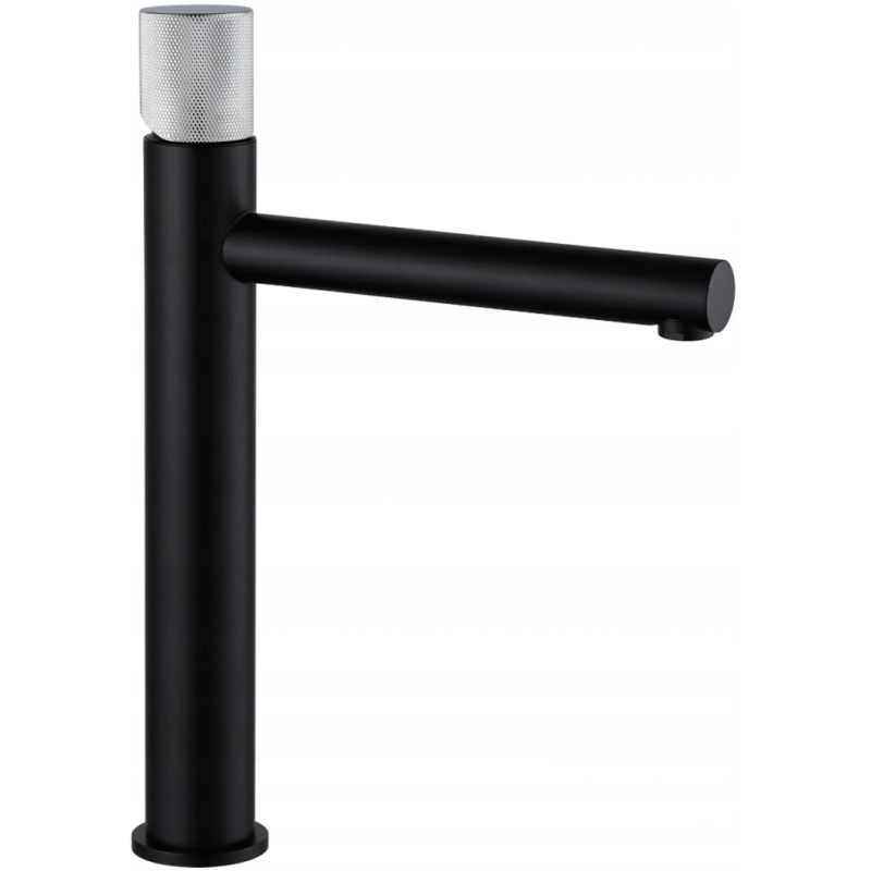 Mexen Elba One vysoká umyvadlová baterie, černá/chrom - 74111-77