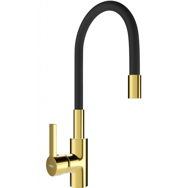 Mexen Flex kuchyňská baterie, zlatá/černá - 670900-57
