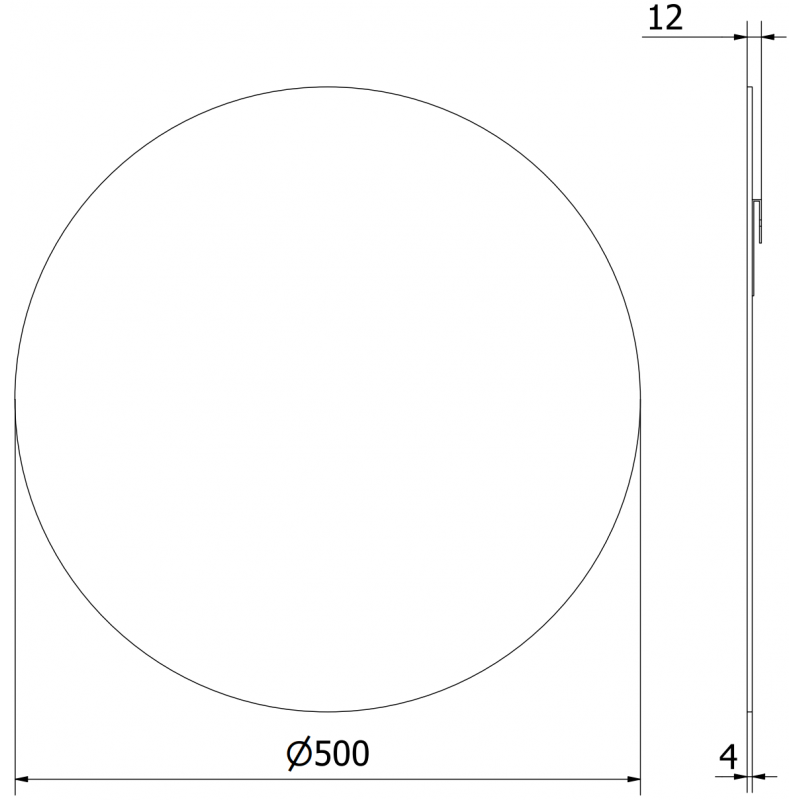 Mexen Alto kulaté koupelnové zrcadlo 50 cm - 9853-050-050-000-00