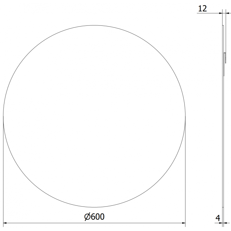 Mexen Alto kulaté koupelnové zrcadlo 60 cm - 9853-060-060-000-00