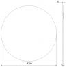 Mexen Alto kulaté koupelnové zrcadlo 70 cm - 9853-070-070-000-00