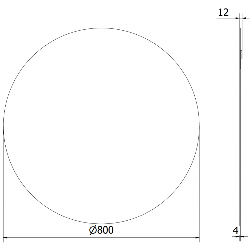Mexen Alto kulaté koupelnové zrcadlo 80 cm - 9853-080-080-000-00