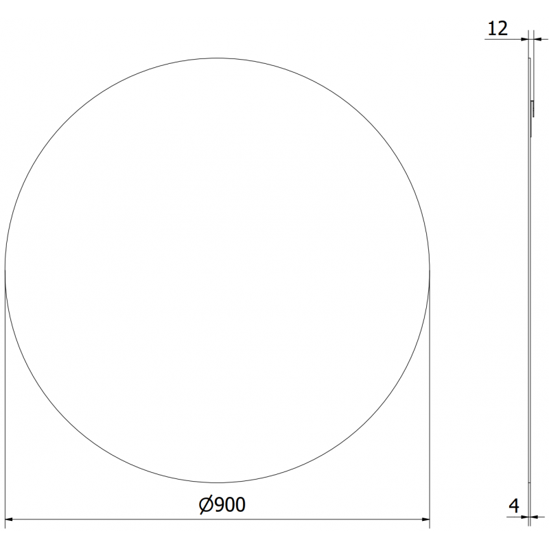 Mexen Alto kulaté zrcadlo do koupelny 90 cm - 9853-090-090-000-00