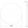 Mexen Alto kulaté koupelnové zrcadlo 90 cm - 9853-090-090-000-00
