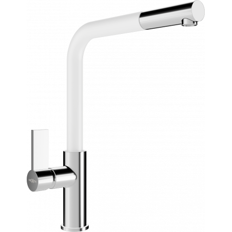 Mexen Flora kuchyňská baterie, chrom/bílá - 670401-02