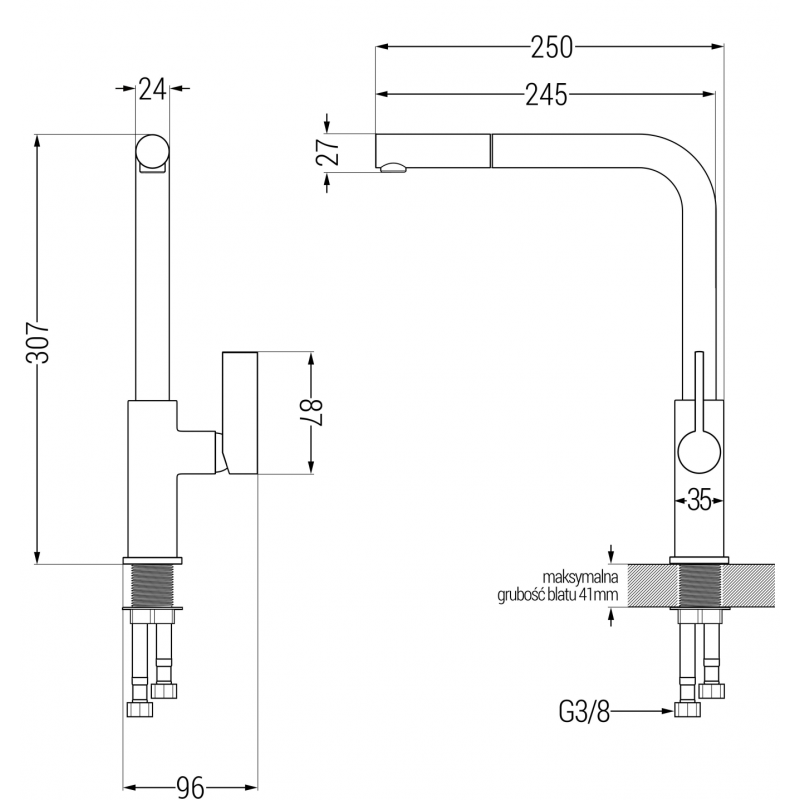 Mexen Flora kuchyňská baterie, chrom/béžová - 670401-09