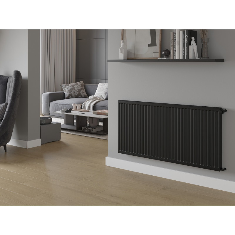 Mexen C11 deskovoý radiátor 600 x 1100 mm, boční připojení, 1027 W, černý - W411-060-110-70