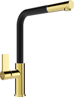 Mexen Flora kuchyňská baterie, zlatá/černá - 670401-57