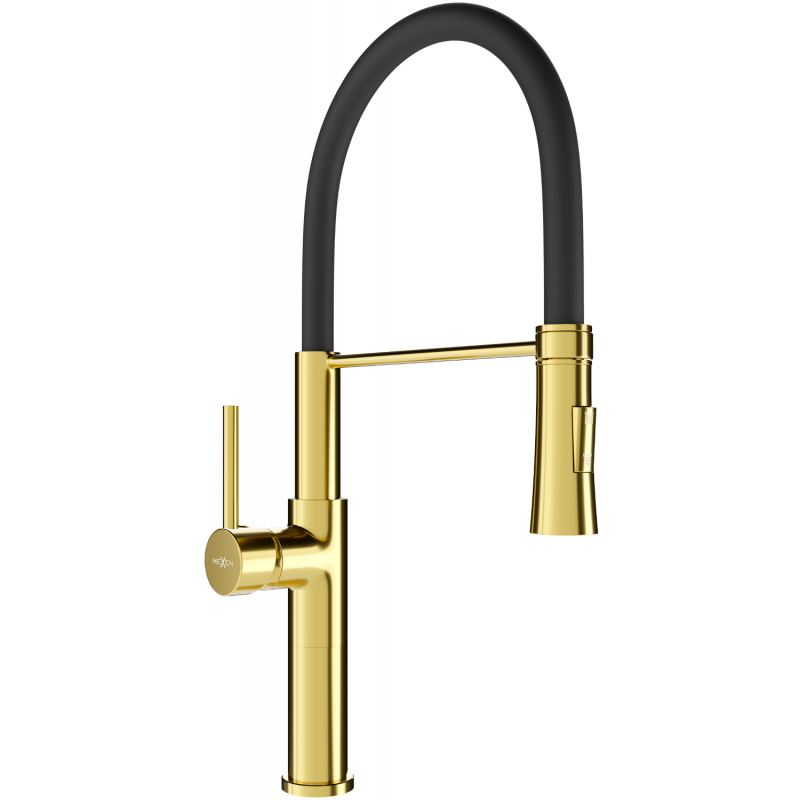 Mexen Dina kuchyňská baterie, zlatá/černá - 672701-57