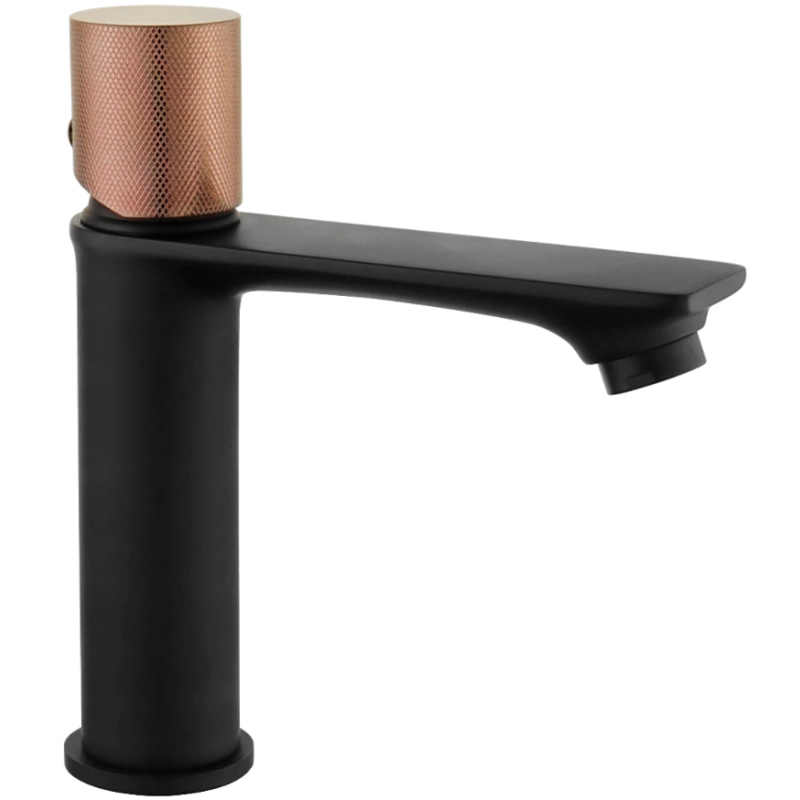 Mexen Royo One vodovodní baterie, černá/růžové zlato - 72201-76