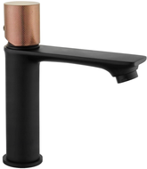 Mexen Royo One vodovodní baterie, černá/růžové zlato - 72201-76