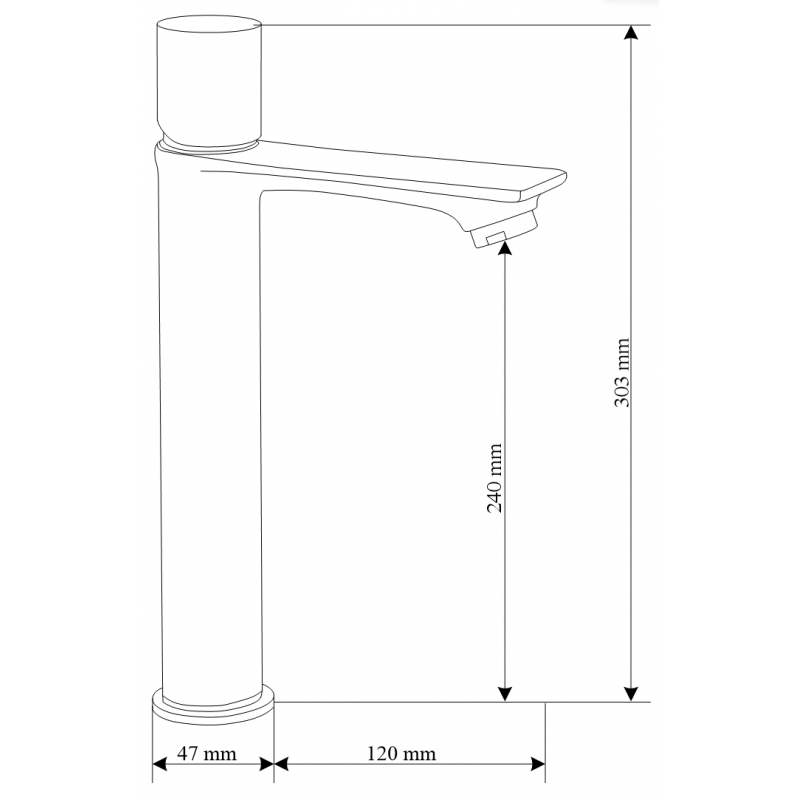 Mexen Royo One vysoká umyvadlová baterie, bílá - 72211-20