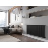 Mexen C21 deskový radiátor 400 x 2800 mm, boční připojení, 2594 W, černý - W421-040-280-70