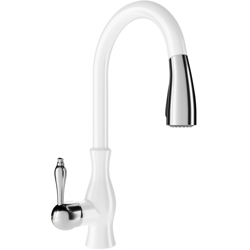 Mexen Savita kuchyňská baterie, bílá - 672601-20