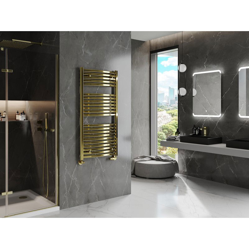 Mexen Helios koupelnový radiátor 1200 x 600 mm, 521 W, zlatý - W103-1200-600-00-50