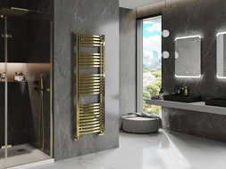 Mexen Helios koupelnový radiátor 1500 x 500 mm, 534 W, zlatý - W103-1500-500-00-50