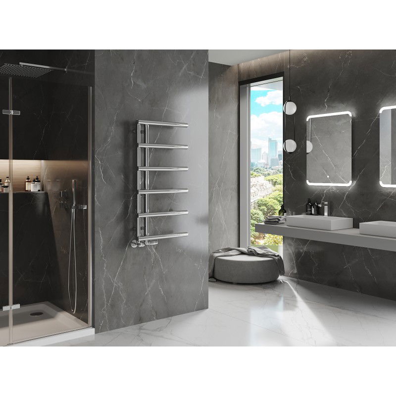 Mexen Jukon dekorativní koupelnový radiátor 988 x 500 mm, 246 W, chrom - W116-0988-500-00-01