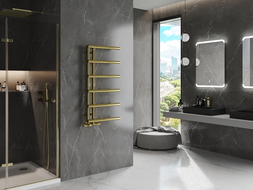 Mexen Jukon ozdobný koupelnový radiátor 988 x 500 mm, 246 W, zlatý - W116-0988-500-00-50