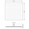 Mexen Slim hlavová sprcha 30 x 30 cm, kartáčovaná zbraňově šedá - 79130-66