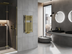 Mexen Hades koupelnový radiátor 800 x 400 mm, 253 W, zlatý - W104-0800-400-00-50