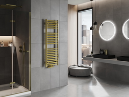 Mexen Hades koupelnový radiátor 1200 x 400 mm, 373 W, zlatý - W104-1200-400-00-50