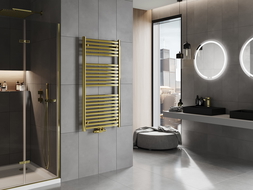 Mexen Hades koupelnový radiátor 1200 x 600 mm, 527 W, zlatý - W104-1200-600-00-50