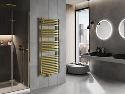 Mexen Hades koupelnový radiátor 1500 x 600 mm, 649 W, zlatý - W104-1500-600-00-50