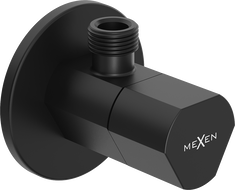 Mexen T rohový ventil k baterii 1/2"x3/8", černý - 79973-70