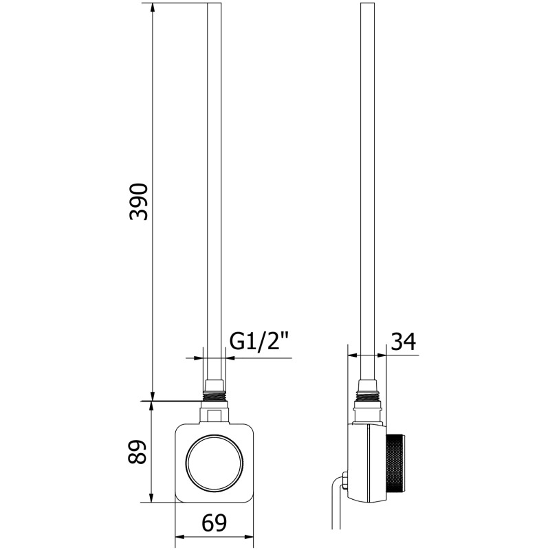 Mexen FA-FD14 elektrický ohřívač 400 W, bílý - W956-0400-20