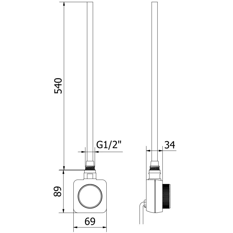 Mexen FA-FD14 elektrický topný element 600 W, černý - W956-0600-70