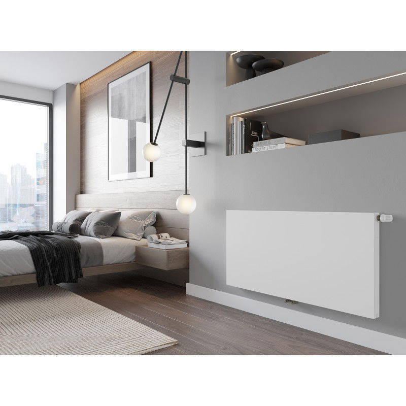 Mexen Flat CCF11 deskový radiátor 500 x 2000 mm, spodní středové připojení, 1365 W, bílý - W6C11F-050-200-00