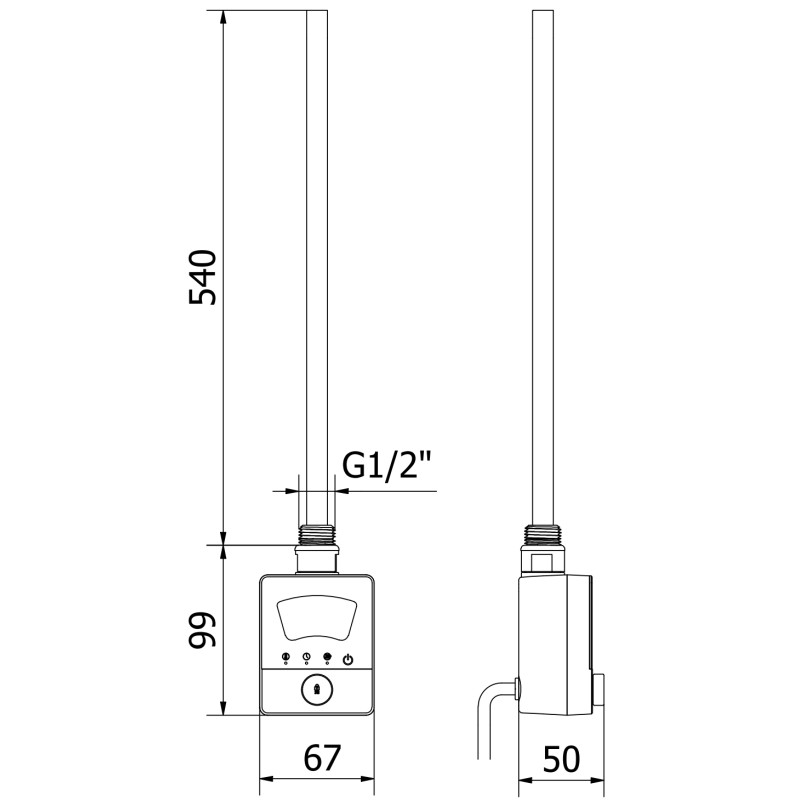 Mexen FA-BG8 elektrické topné těleso 600 W, bílá - W957-0600-20
