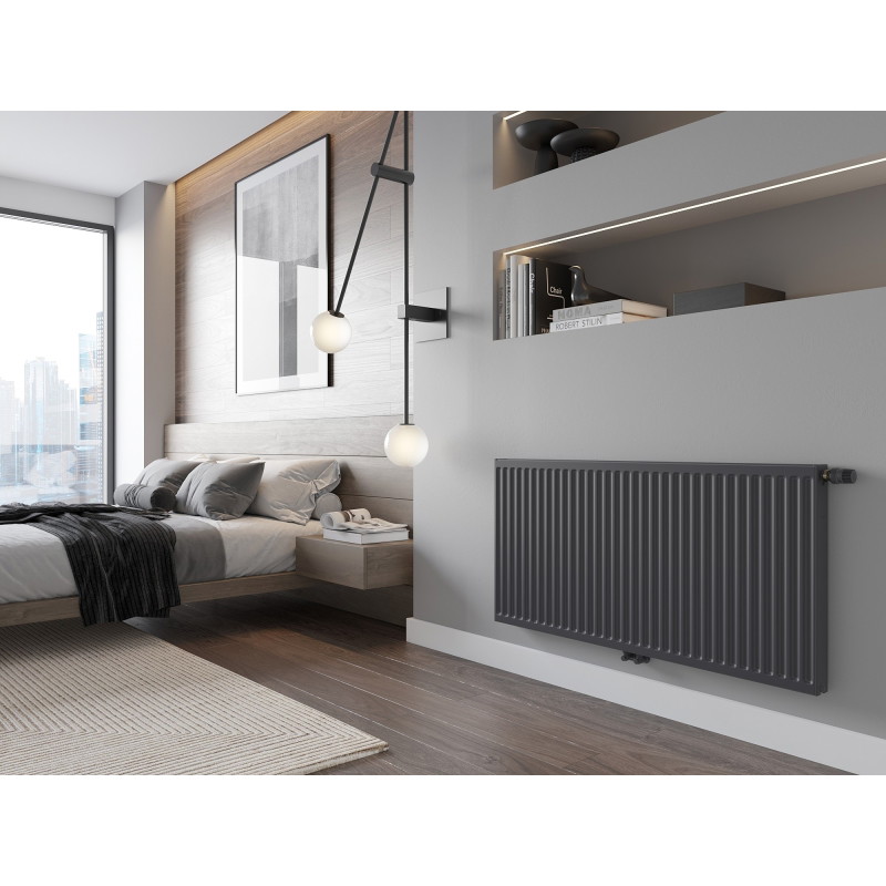 Mexen CC11 deskový radiátor 400 x 2200 mm, spodní středové připojení, 1426 W, antracit - W6C11-040-220-66