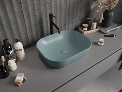 Mexen Rosa umyvadlo na desku 50 x 40 cm světle zelená mat - 21095048