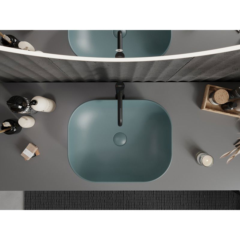 Mexen Rosa umyvadlo na desku 50 x 40 cm světle zelená mat - 21095048