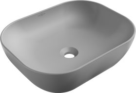 Mexen Rosa umyvadlo na desku 50 x 40 cm světle šedá mat - 21095061