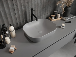 Mexen Rosa umyvadlo na desku 50 x 40 cm světle šedá mat - 21095061