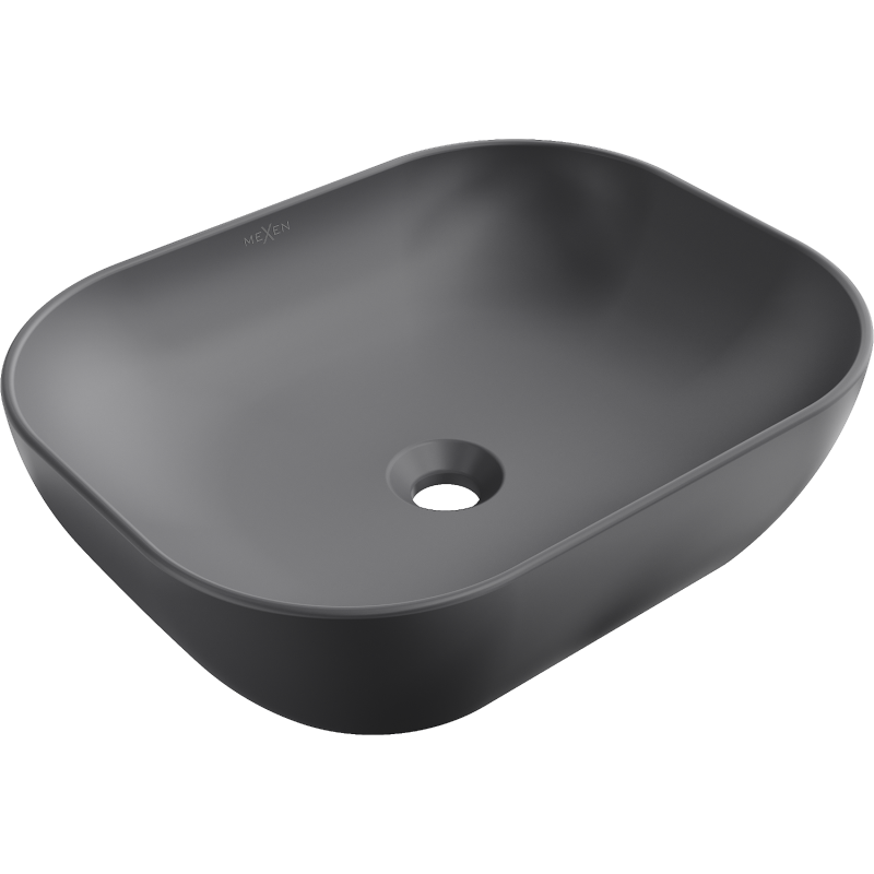 Mexen Rosa umyvadlo na desku 50 x 40 cm, tmavě šedá mat - 21095071