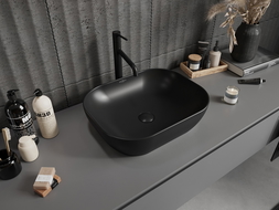 Mexen Rosa umyvadlo na desku 50 x 40 cm, černá mat - 21095085