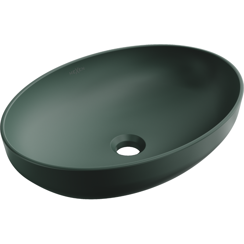 Mexen Cornelia umyvadlo na desku 50 x 37 cm, tmavě zelená mat - 21885047