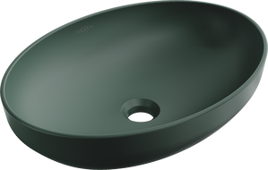 Mexen Cornelia umyvadlo na desku 50 x 37 cm, tmavě zelená mat - 21885047