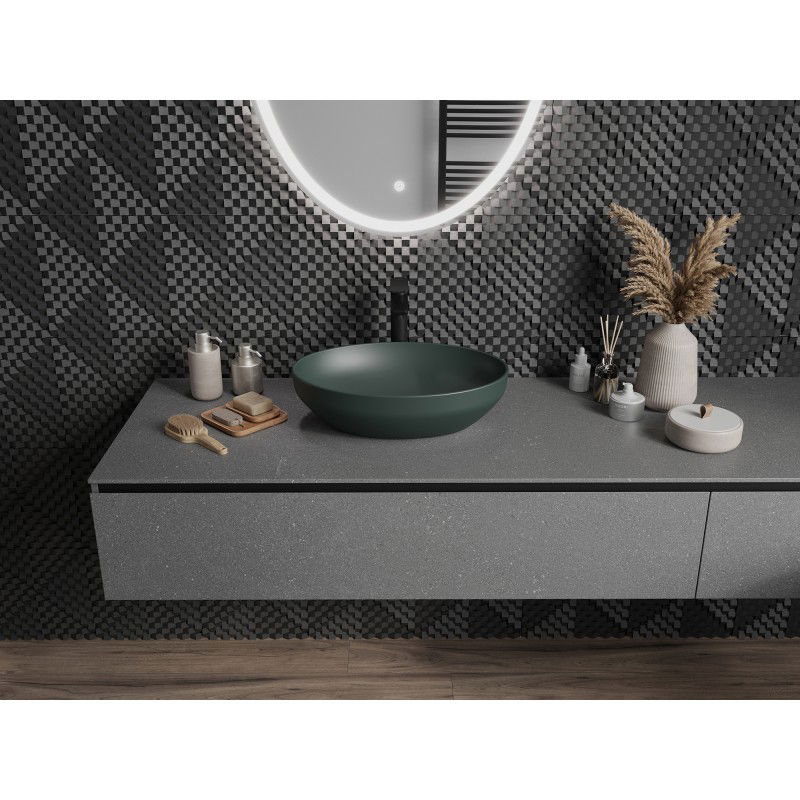 Mexen Cornelia umyvadlo na desku 50 x 37 cm, tmavě zelená mat - 21885047