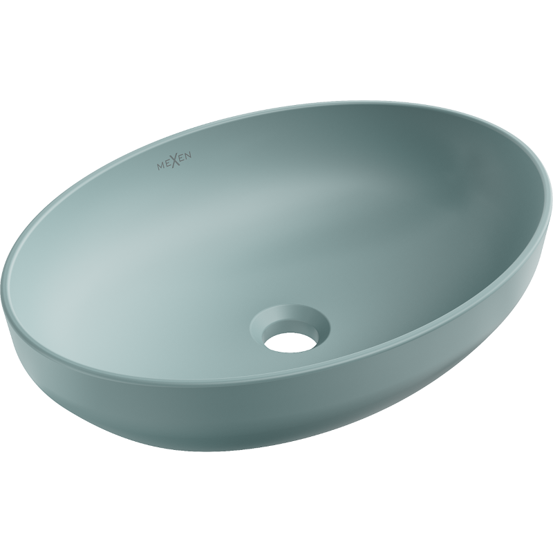 Mexen Cornelia umyvadlo na desku 50 x 37 cm, světle zelený mat - 21885048