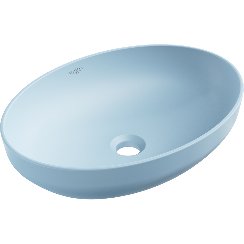 Mexen Cornelia umyvadlo na desku 50 x 37 cm, modrá matná - 21885049