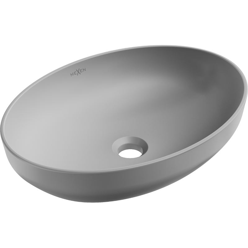 Mexen Cornelia umyvadlo na desku 50 x 37 cm, světle šedá mat - 21885061